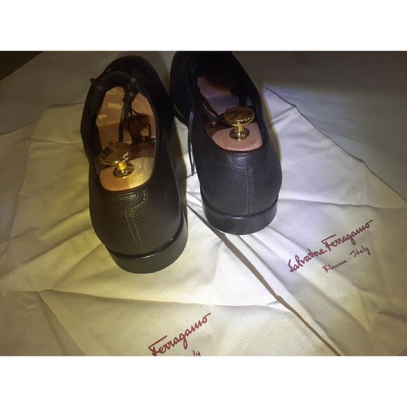 Salvatore Ferragamo STEFANO Men\'s chocolat Pebble Calf Shoes 10 1/2 Made In Ital main image 4
